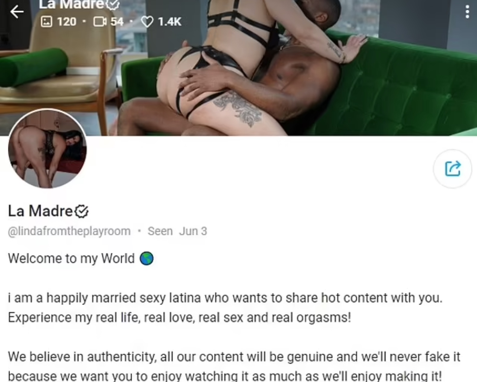 Linda has led a secret life as a happily married OnlyFans model