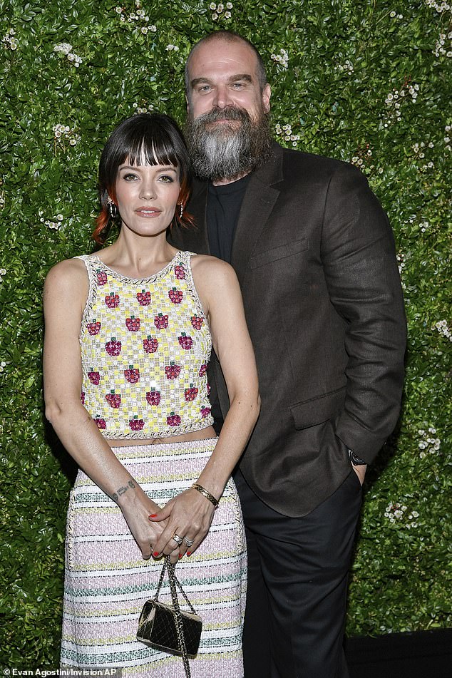 Lily recently admitted that she had never 'had sex not drunk' before she met her current husband David Harbour (pictured in June 2024)