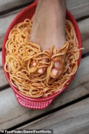 They uploaded pictures of their feet on the website FeetFinder, including some questionable snaps that included spaghetti