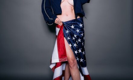 Leah McSweeney poses NAKED with the American flag for Fourth of July
