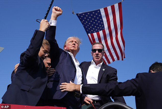 Republican presidential candidate Donald Trump, 78, survived an assassination attempt while speaking at a rally in Pennsylvania on July 13 (photo taken at rally)