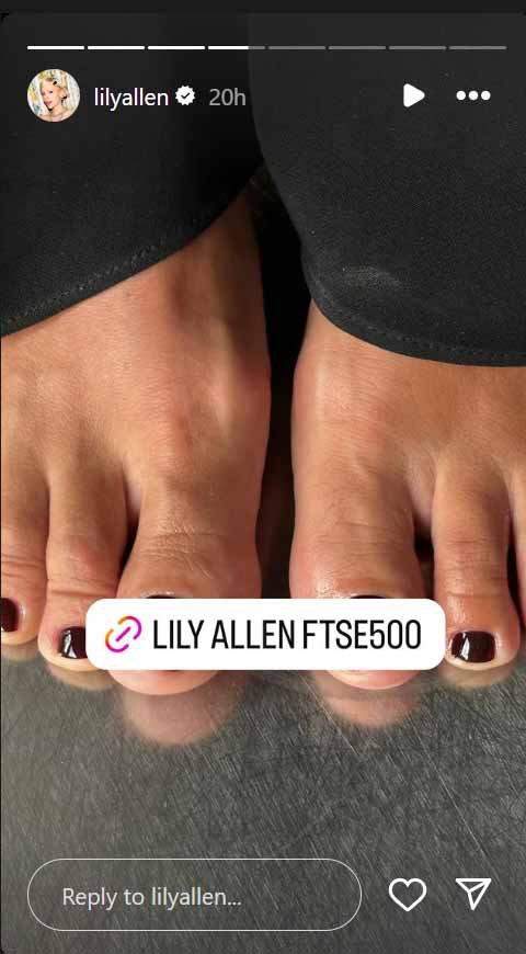 Lily Allen launches OnlyFans account dedicated to her feet for just ?8 a month