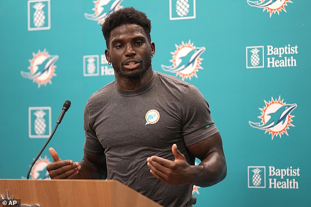 Hill joined Miami in 2022 in a blockbuster trade and signed a record-breaking four-year, $120 million extension for a wide receiver