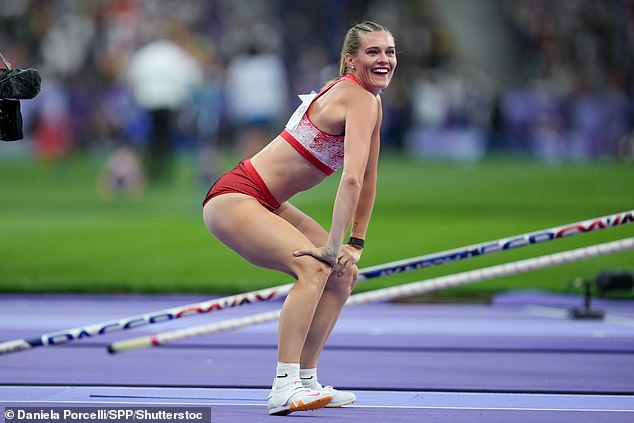 Newman clinched bronze in the women's pole vault at the Paris Olympics and celebrated by twerking