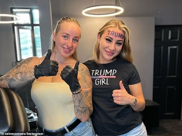 The tattoo artist who goes by the handle sspicy_ink said 'I think it's the best tattoo I've ever done,' before posing with her client