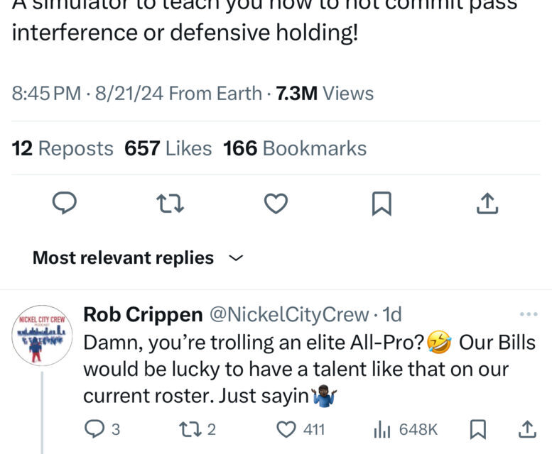 “Your Husband Wouldn’t Like It If I Told Him You DM’d Me Your OnlyFans Link’: Sauce Gardner Claps Back At Bills Fan Who Clowned His Coverage Skills