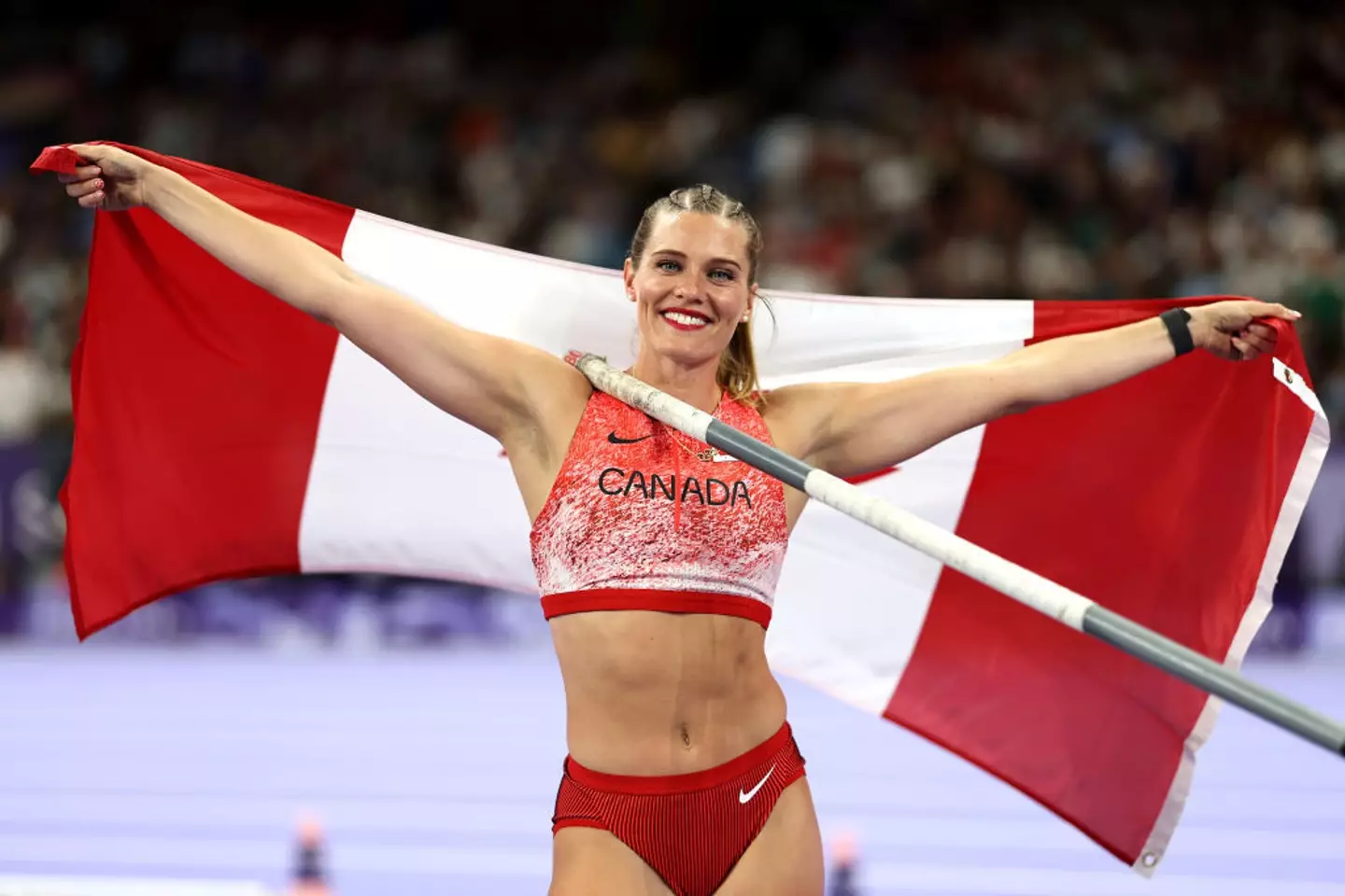 Alysha Newman earned a bronze medal in the Women's Pole Vault (Cameron Spencer/Getty Images)