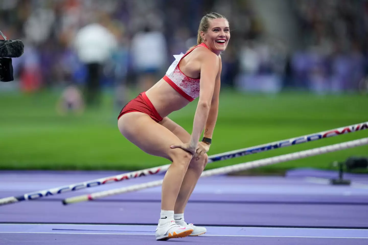 The Olympian left sports fans sudden after twerking in front of the crowd to celebrate (Daniela Porcelli/Eurasia Sport Images/Getty Images)