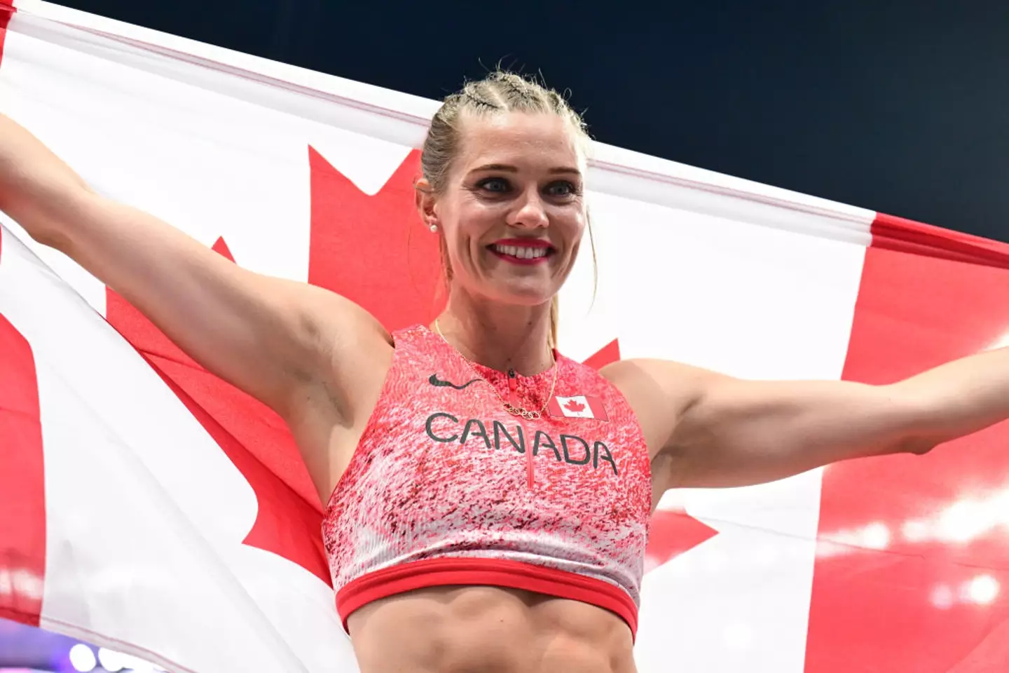 The pole vaulter was the first Canadian in history to win a medal in the event. (Mehmet Murat Onel/Anadolu via Getty Images)