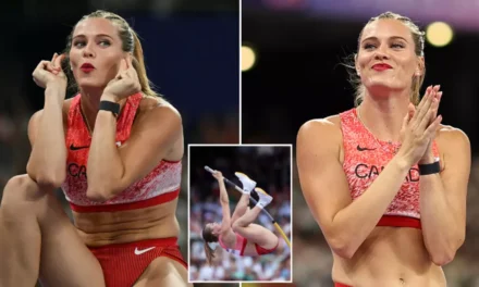 OnlyFans star celebrates winning Olympic medal with R-rated gesture to shocked crowd