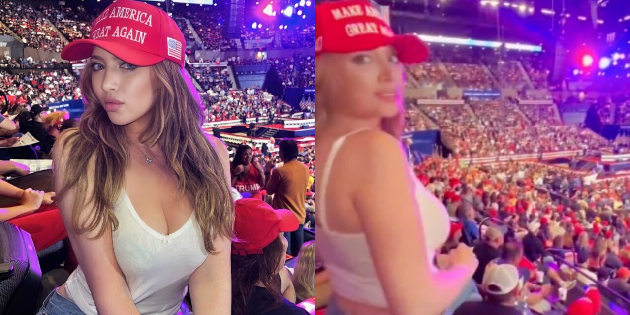 VIDEO: OnlyFans Superstar Who Once Exposed Antonio Brown Is Blowing Up The Internet After Flashing Donald Trump At His Rally