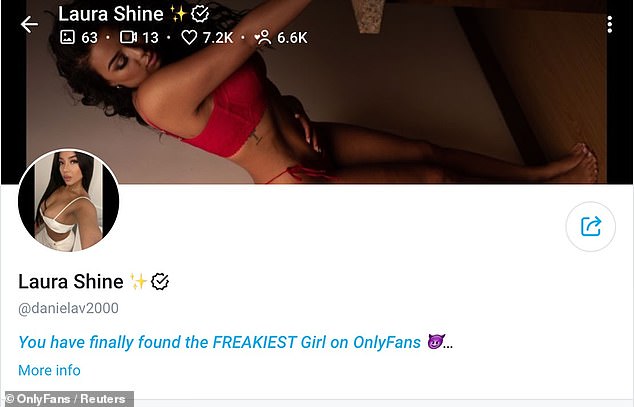 He was paying this OnlyFans model, whose profile once described her as 'the FREAKIEST Girl on OnlyFans'