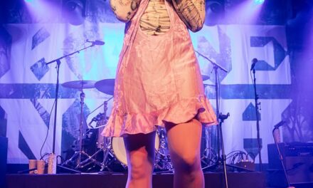 Kate Nash puts on a leggy display as she takes to the stage in Leeds