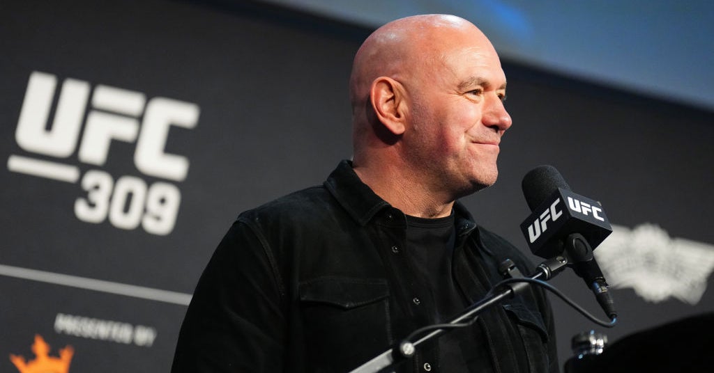 Dana White blasted after wheeling around an OnlyFans model stuffed inside his luggage