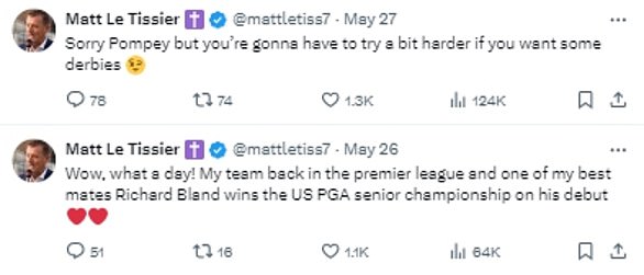 He also fired a dig towards Portsmouth fans after Saints sealed promotion, claiming they would 'need to try harder to play more derbies'
