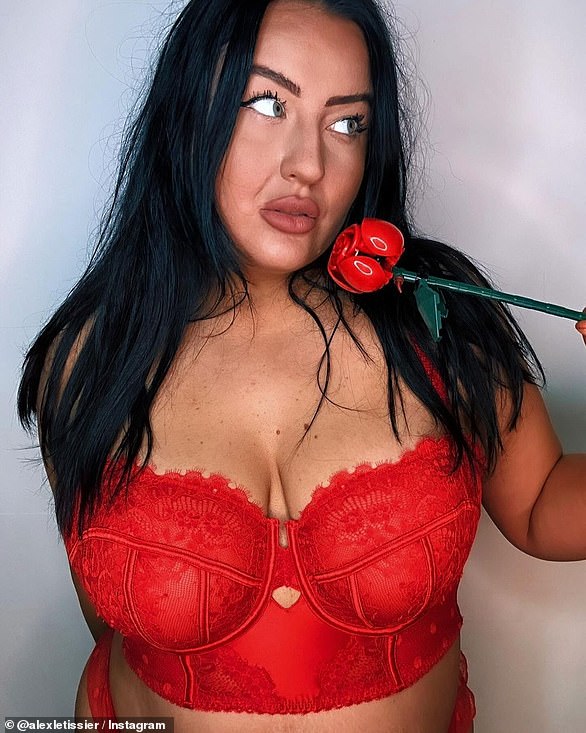 Alex (pictured) is an OnlyFans model and is married to Le Tissier's son, Mitchell