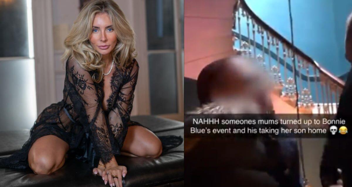 Bonnie Blue’s 1000 Men Record: Mother Spots Teenage Son Standing In Queue To Have S*X With OnlyFans Model, Angrily Drags Him Out (Video)