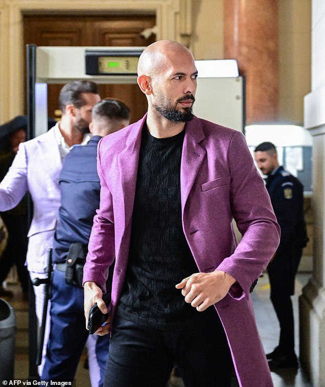 Hyper-macho social media phenomenon and self-professed misogynist Andrew Tate gained international attention after being implicated in a sex-trafficking scheme that allegedly used OnlyFans to rake in money. Tate is pictured inside The Court of Appeal in Bucharest, Romania, on December 10, 2024