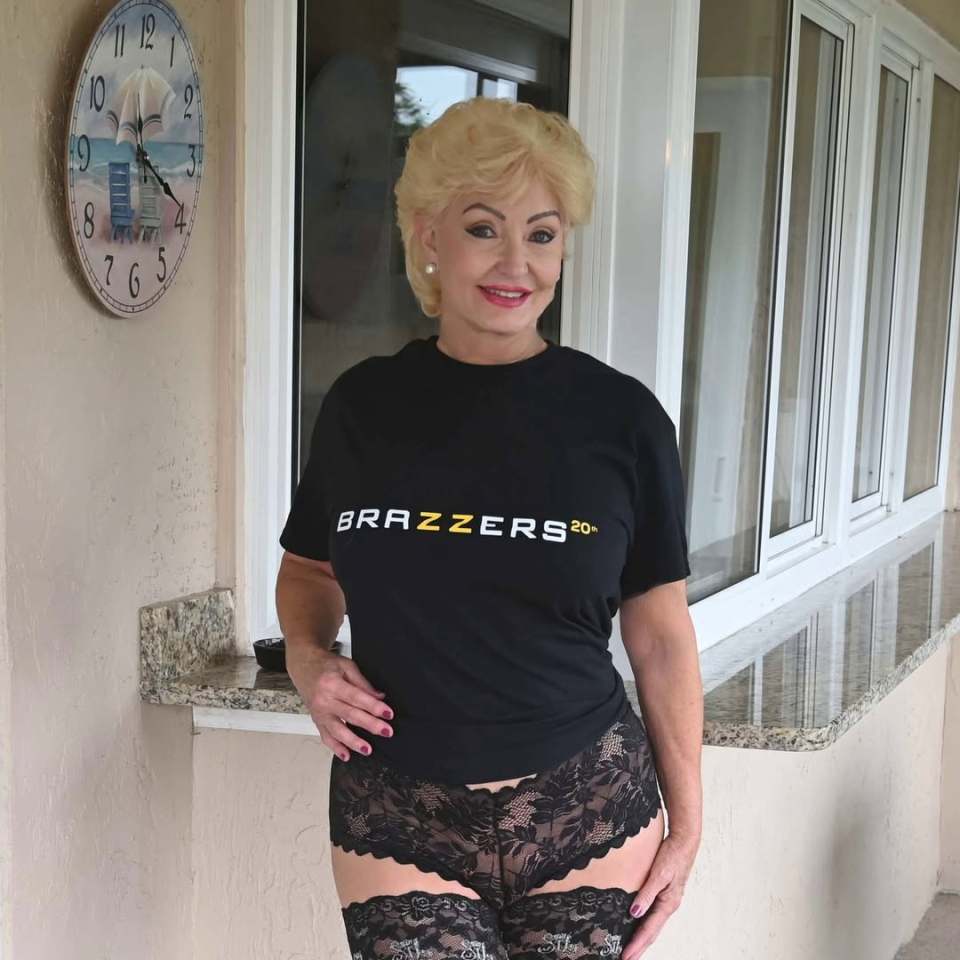 Woman wearing a Brazzers t-shirt.