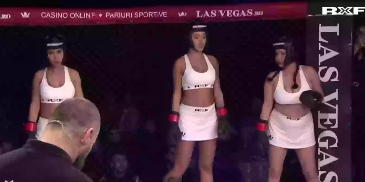 Fury over ‘sick’ MMA fight as three female Insta and OnlyFans models take on two male fighters