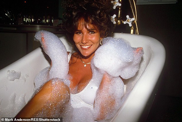 However, after pivoting to a career in acting and TV presenting, this week she admitted she no longer agrees with 'shameful' tabloid practice and now believes 'it was wrong' to strip off for men's entertainment (pictured in 1988)