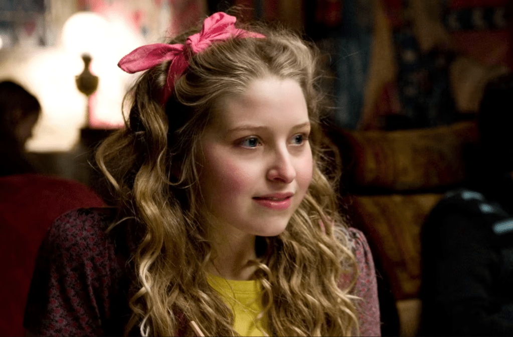 Jessie Cave as Lavender Brown in Harry Potter.