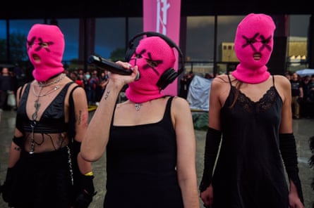 Pussy Riot perform.