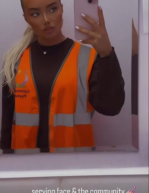 OnlyFans model who threw mikshake at Farage on community service
