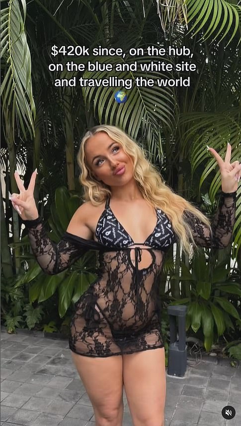She took Instagram to boast that she'd raked in a jaw-dropping $420,000 (£322,725) in her first year, alongside a daring bikini-clad snap and slew of explicit videos