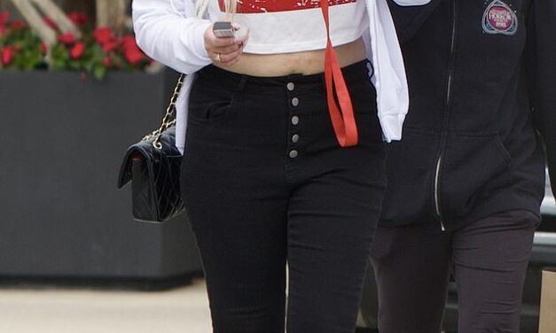 Amanda Bynes, 39, vapes while flashing her tummy in a crop top