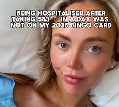 OnlyFans star Annie Knight has been rushed to hospital following her record-breaking stunt in which she had sex with 583 men in six hours, a challenge she now says has left her ‘burnt out’.