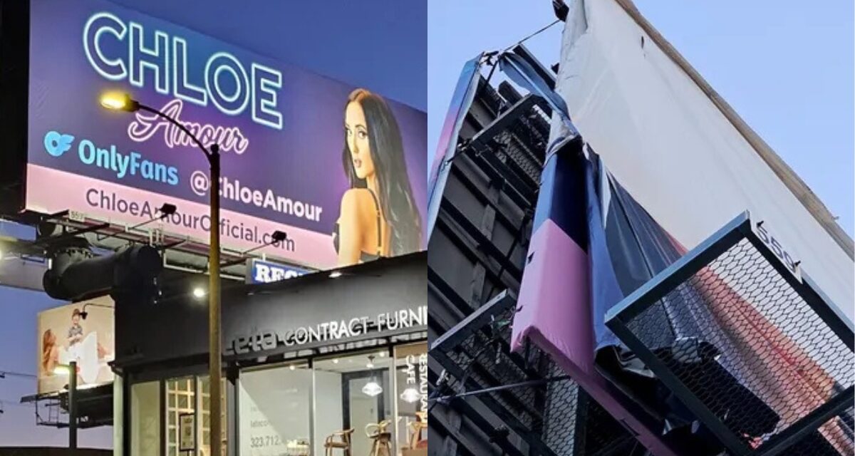 This OnlyFans Stars’ Billboard Keeps Getting Vandalized